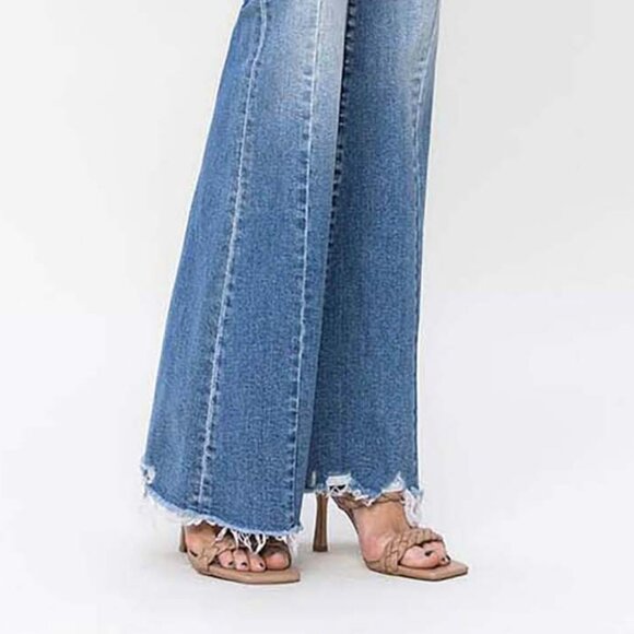 NWT Flying Monkey High Rise Panel Flare Jeans - Picture 7 of 16